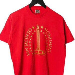 San Jacinto Monument T-Shirt Vintage 90s Red Large Texas Single Stitch Memorial